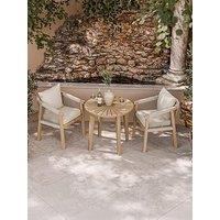 Royalcraft Roma Round Sunray Bistro Table With 2 Roma Dining Chairs