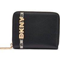 Dkny Avril Small Zip Around Wallet (Boxed) - Black