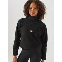 The North Face Womens 1/4 Zip Adjustable Waist Fleece Jacket - Black
