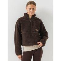 The North Face Womens Extreme Pile 2 Half-Zip Chest Pocket Jumper Fleece - Brown