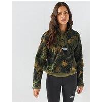 The North Face Womens Novelty Logo Glacier 1/4 Zip Fleece - Green