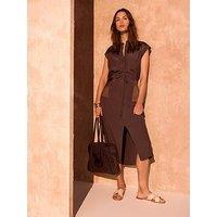Mint Velvet Chocolate Utility Shirt Dress - Brown