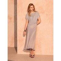 Mint Velvet Woven Mix Dress - Silver
