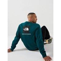 The North Face Mens Regular Fit Logo Crew Neck Sweatshirt - Green