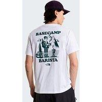 The North Face Men'S Relaxed Graphic Cotton T-Shirt With Back Print - White