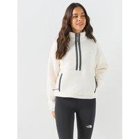 The North Face Womens Fleeski Quarter Zip High Collar Fleece Jacket - White