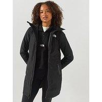The North Face Womens Insulated Hooded Full Zip Parka Jacket - Black