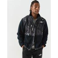 The North Face Mens Retro Print Denali Full Zip Zipped Pockets Jacket - Black