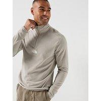 The North Face Mens Glacier 1/4 Zip Fleece - Beige