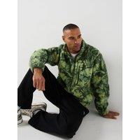 The North Face Mens Extreme Pile 2 Full Zip Stand Collar Fleece Jacket - Green