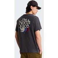 The North Face Men'S Relaxed Graphic Cotton T-Shirt With Retro Back Print - Grey
