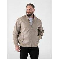 D555 Harrington Jacket With Elasticated Rib Hem And Cuffs