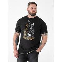 D555 Official Jimi Hendrix Experience Printed Crew Neck T-Shirt - Black