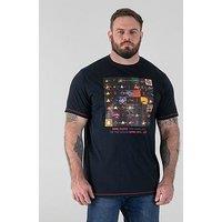 D555 Official Pink Floyd 50Th Anniversary Printed T-Shirt - Navy