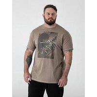 D555 Official Rambo Printed T-Shirt - Beige