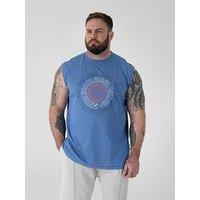 D555 South Beach Miami Printed Sleeveless T-Shirt - Blue