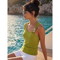 Roman Dusk Metallic Trim Stretch Vest