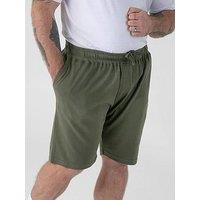 D555 Khaki Stretch Elasticated Waist Shorts With Zipper Back Pocket
