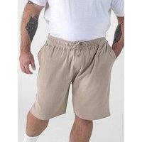 D555 Stone Stretch Elasticated Waist Shorts With Zipper Back Pocket