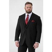 D555 Black 4 Way Stretch Tailored Suit Jacket