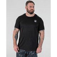 D555 Dry Wear Light Weight Reno Mesh Crew Neck T-Shirt - Black