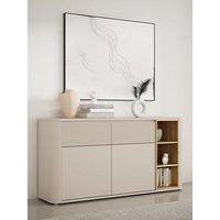 Tyndall 2 Door, 2 Drawer & Sideboard With Shelves - Sand/Oak