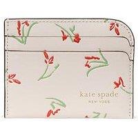 Kate Spade New York Devin Vibrant Buds Card Holder - Cream