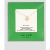 Kate Spade New York Womens Beach Bum Shell Pendant Adjustable Necklace - Gold