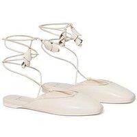 Kate Spade New York Eloise Ankle Wrap Mule Flats - Cream