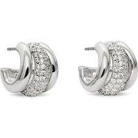 Kate Spade New York Tiny Twinkles Pave Trio Huggies - Silver