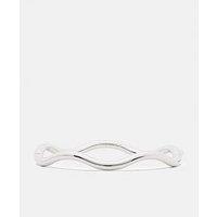 Kate Spade New York Womens Wave Slim Hinged Cubic Zirconia Bangle - Silver