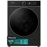 Hisense Kitchenfit 5I Series Wd5I1245Bbr Wifi-Enabled 12Kg/8Kg, 1400 Spin Washer Dryer - Black - A/D Rated