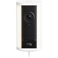 Ring Spotlight Cam Pro (2Nd Gen) Retinal 4K Outdoor Security Camera - Plug-In - White - (Newest Gen)