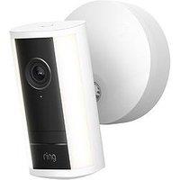 Ring Spotlight Cam Pro (2Nd Gen) Retinal 4K Outdoor Security Camera - Wired - White - (Newest Gen)