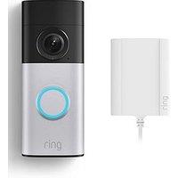 Ring Wired Video Doorbell Plus (2Nd Gen) With Plug-In Adapter - Retinal 2K And Head-To-Toe View - Nickel Silver (Newest Gen)
