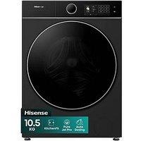 Hisense Kitchenfit 5I Series Wf5I1045Bbq Wifi-Enabled 10.5Kg, 1400 Spin Washing Machine - Black - A Rated