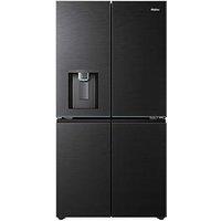 Haier Hcw99F18Dimb 90Cm Cube Series 9 Obsidian Steel Freestanding Fridge Freezer Black