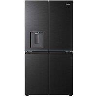 Haier Hcw79F18Chmb 90Cm Cube Series 7 Obsidian Steel Freestanding Fridge Freezer Black