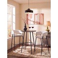 The Very Collection Dahlia 70Cm High Bar Table & 2 Romie Bar Stools - Fsc Certified
