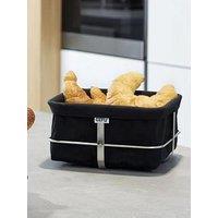 Gefu Brunch Square Bread Basket Black With Cotton Insert