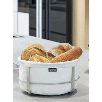 Gefu Brunch Bread Basket Round White With Cotton Lining