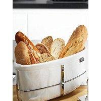 Gefu Brunch Oval Bread Basket White With Cotton Lining