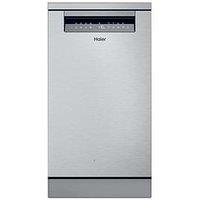 Haier I-Pro Shine Series 5 Xf1C3Tb1Fx-80 Slimline Dishwasher, 11 Place Settings, Wifi, Silver, C Rated
