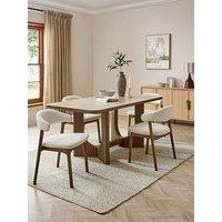 Michelle Keegan Home Esta 180Cm Dining Table & 4 Esta Dining Chairs - Fsc Certified
