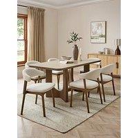 Michelle Keegan Home Esta 180Cm Dining Table & 6 Esta Dining Chairs - Fsc Certified