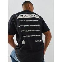 Pretty Green Beatification Back Graphic T-Shirt - Black