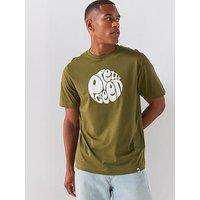 Pretty Green Gillespie Graphic T-Shirt - Khaki