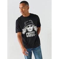 Pretty Green Hearing Damage Graphic T-Shirt - Black