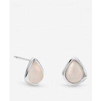 Inicio Sterling Silver Plated Rose Polished Stud Earrings