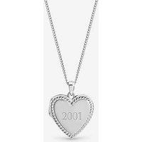 Inicio Sterling Silver Plated Personalised Heart Locket - Gift Pouch